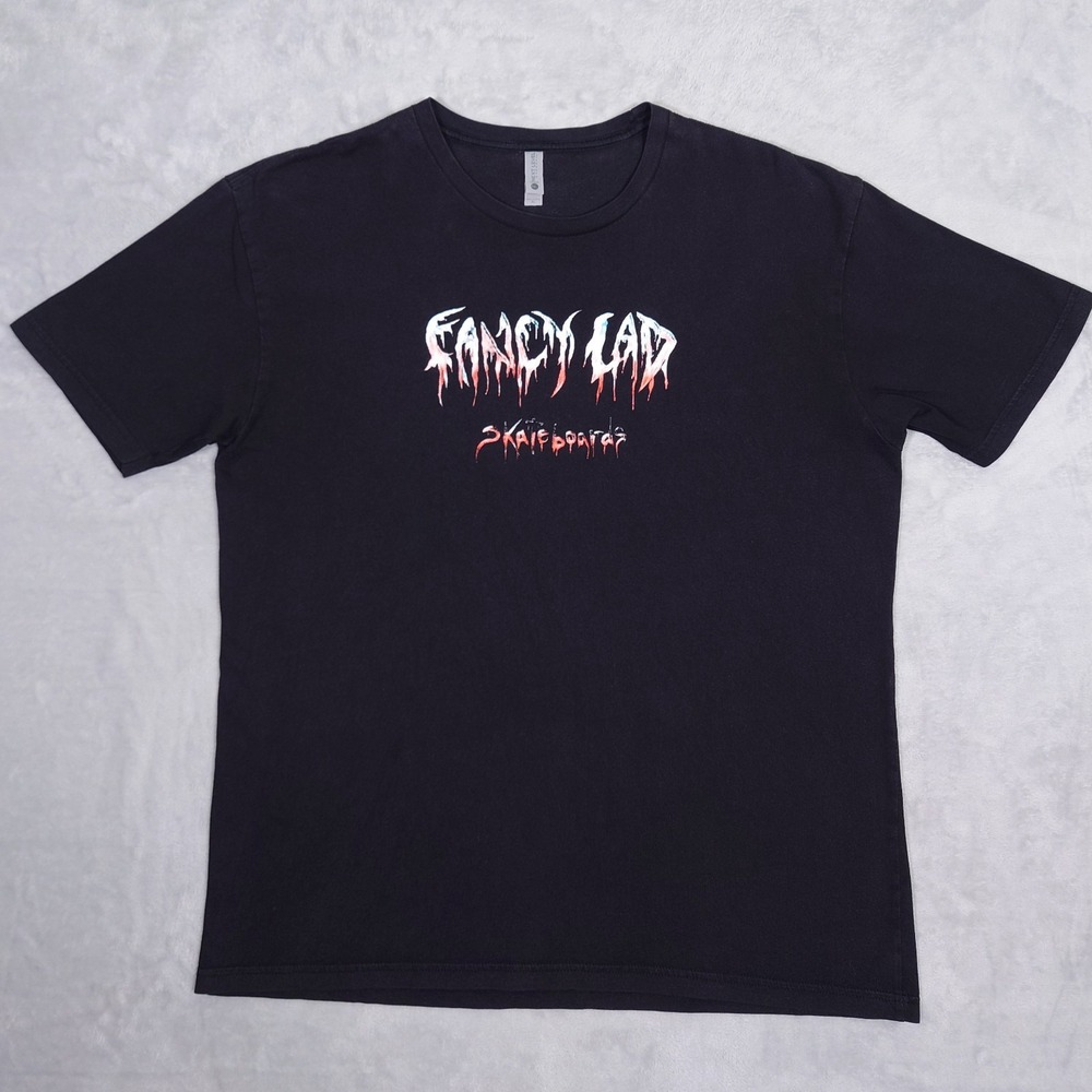Fancy Lad Skateboards T-shirt Mens XL Black Cotton Tee Y2K Streetwear